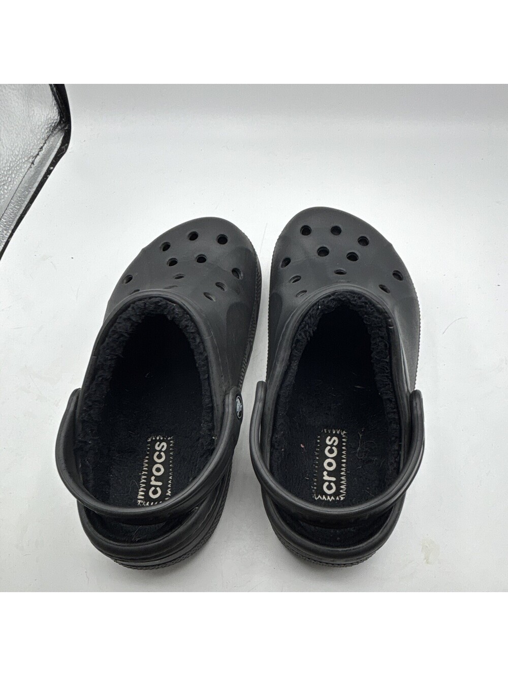 Crocs Classic Lined Clog Unisex Men’s 6 women’s 8 Black Slip On Casual Shoes - Picture 6 of 9